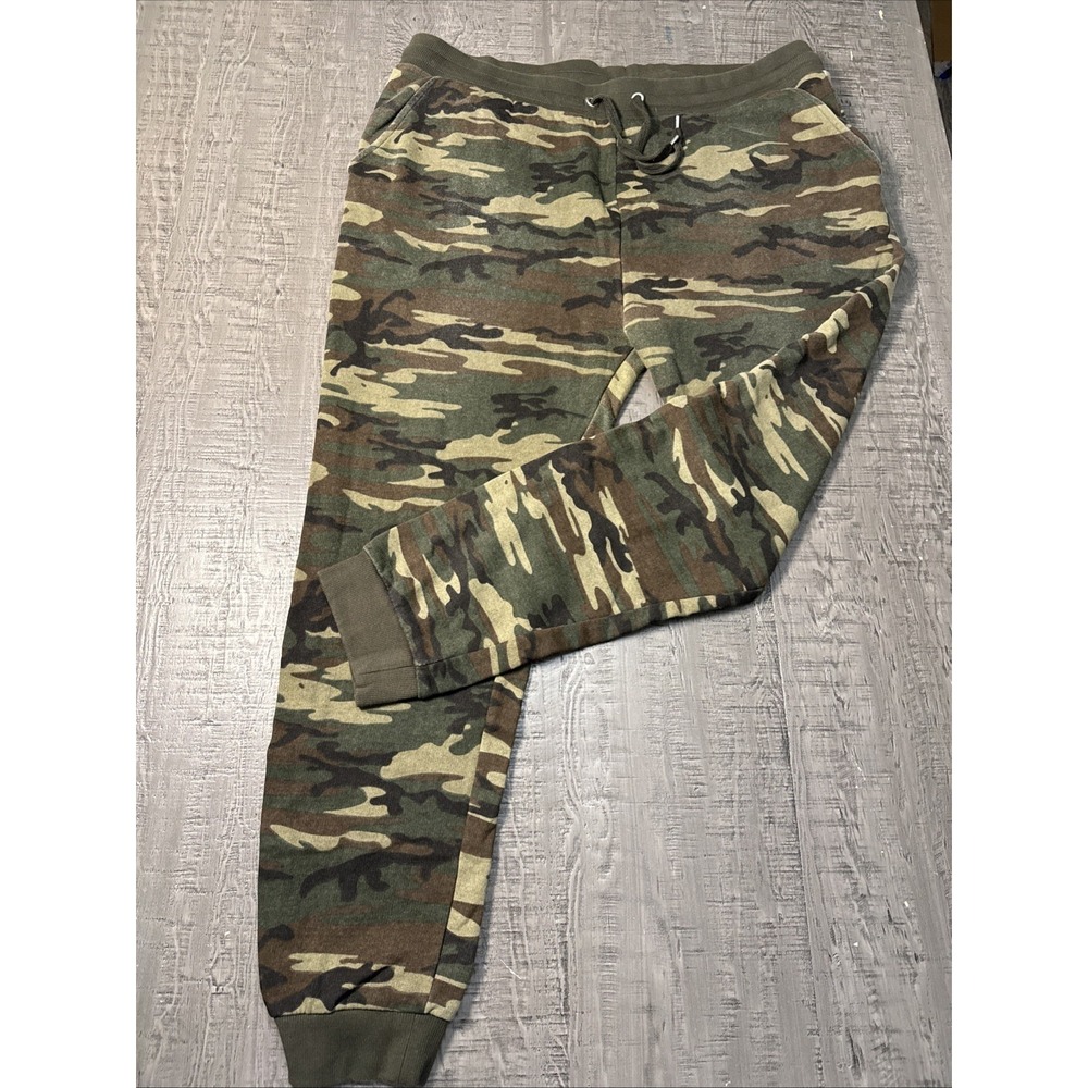 Y2K ASOS Super Skinny Camo Joggers Mens‎ Size XXXL Drawstring Pockets Army 42-44